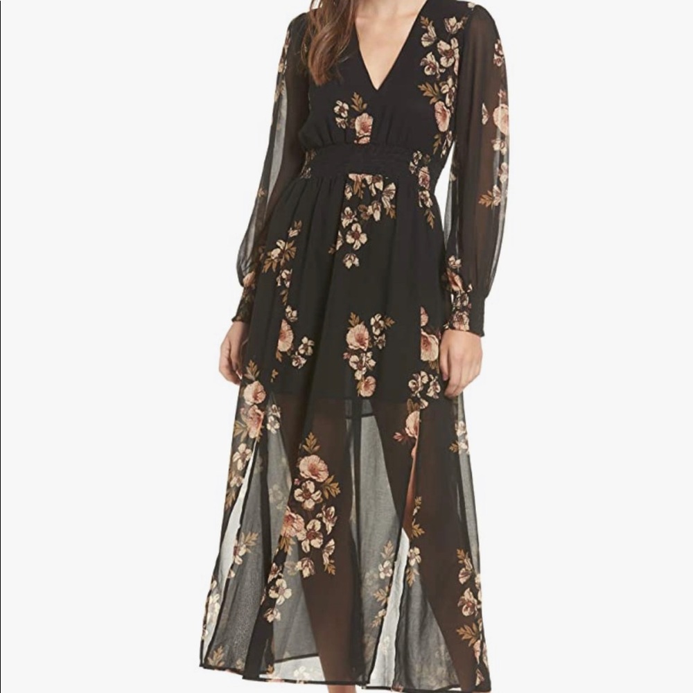 ASTR Women's Leslie Floral Print Maxi Dress